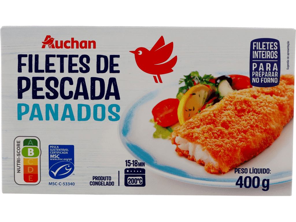 Filetes De Pescada Panados Msc 400g - AUCHAN