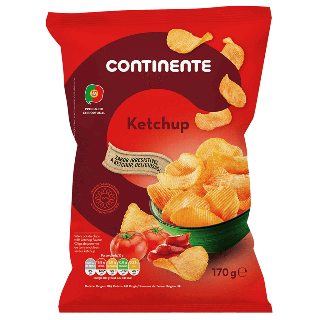 Batata Frita Ondulada Sabor Ketchup - CONTINENTE
