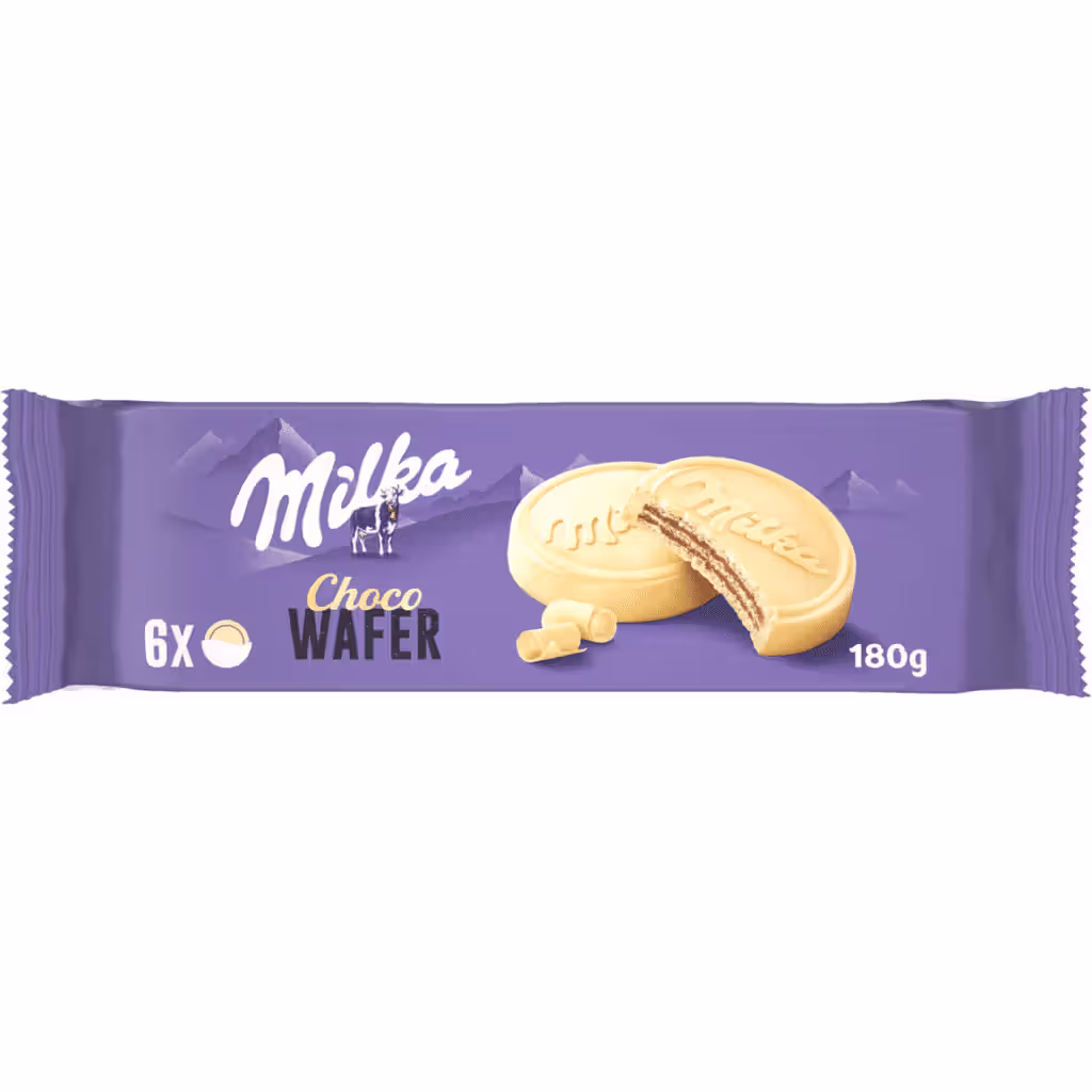 Bolachas Wafers de Chocolate Branco - MILKA