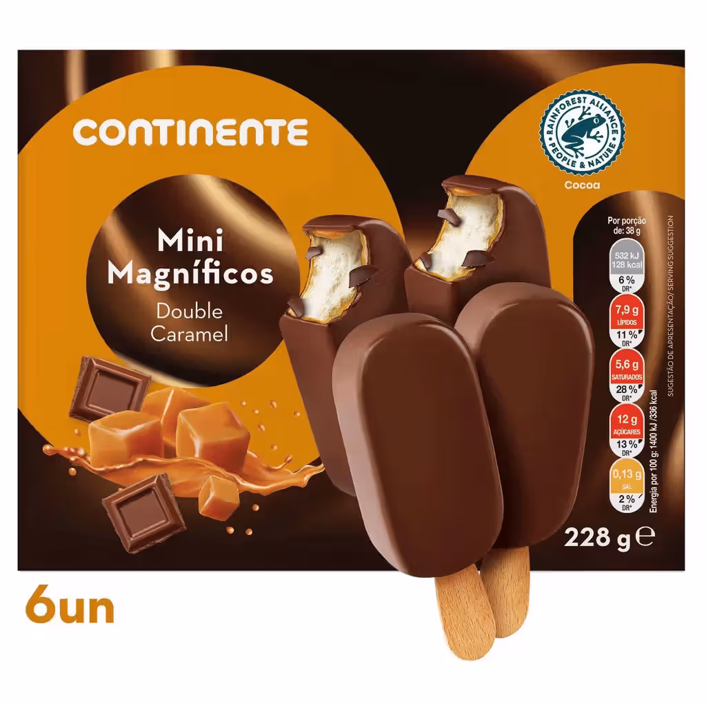Gelado Mini Magnífico Double Caramelo - CONTINENTE