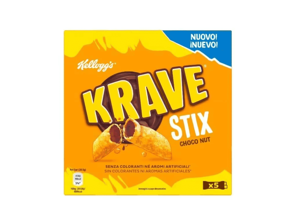 Barras De Cereais Stix Chocolate E Avelã 102.5g - KELLOGG'S