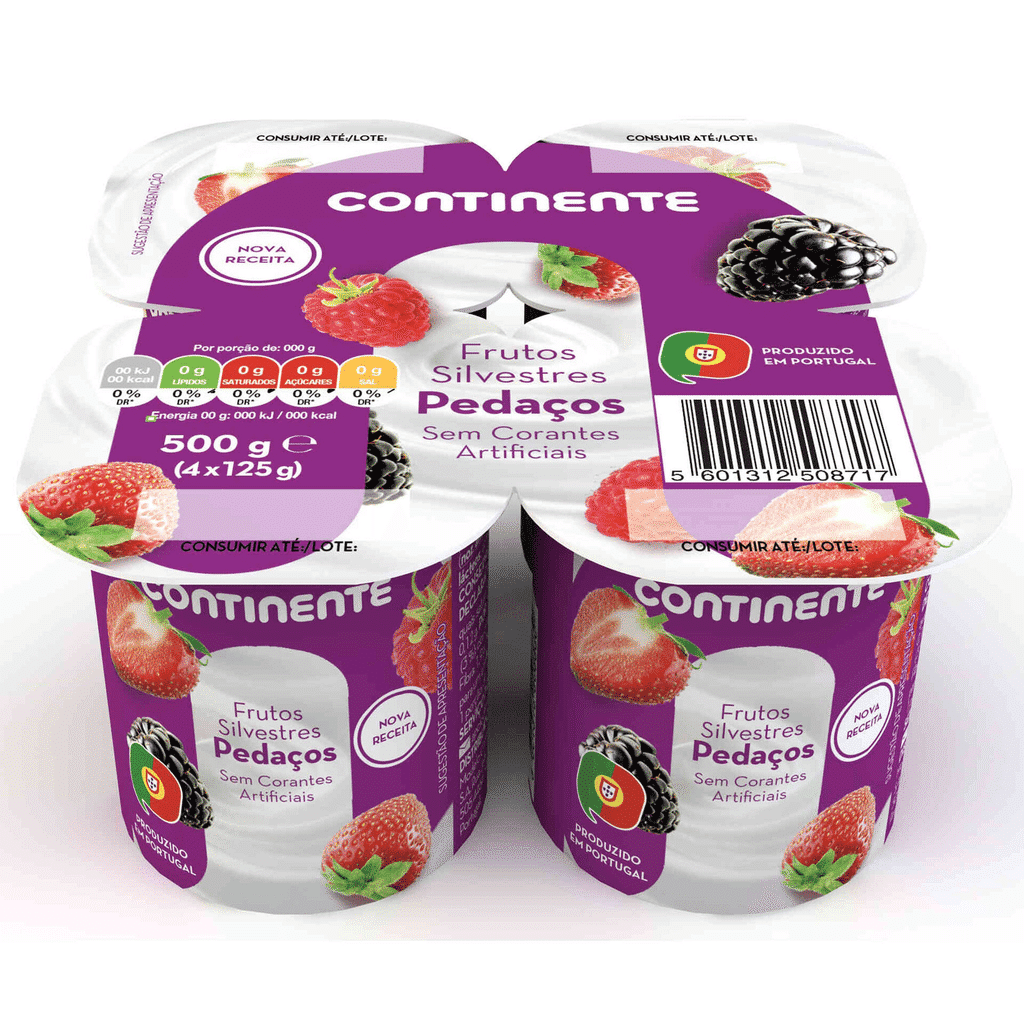 Iogurte Pedaços Frutos Silvestres - CONTINENTE