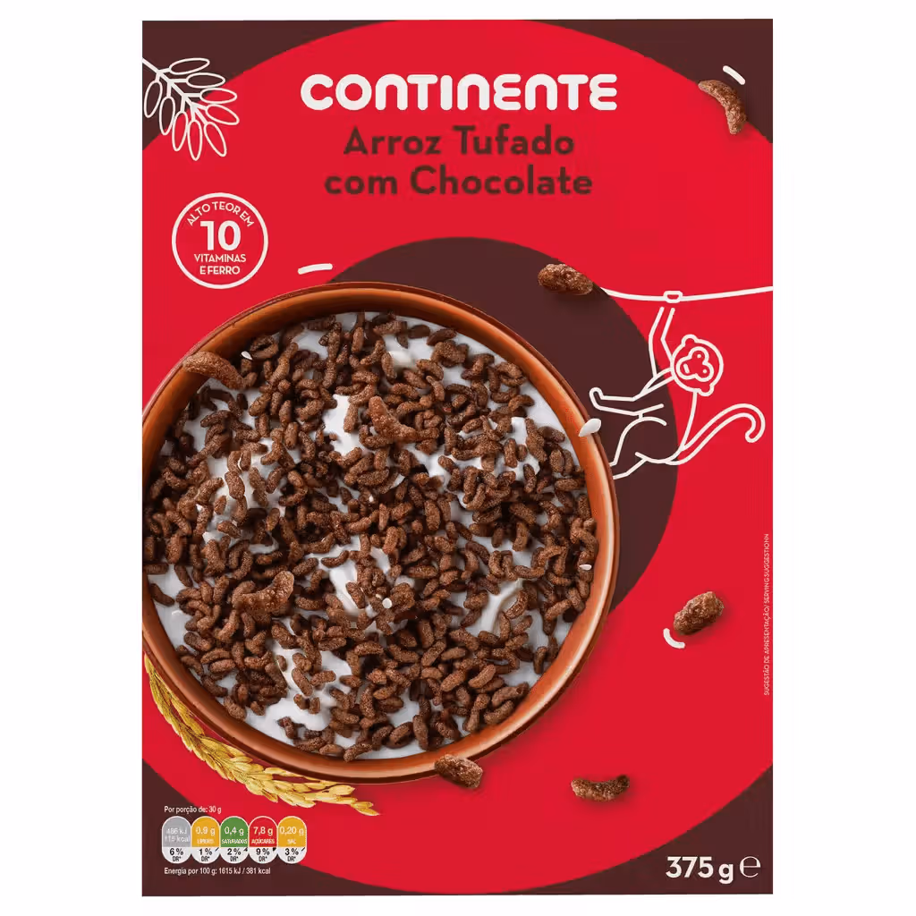 Cereais de Arroz Tufado com Chocolate - CONTINENTE