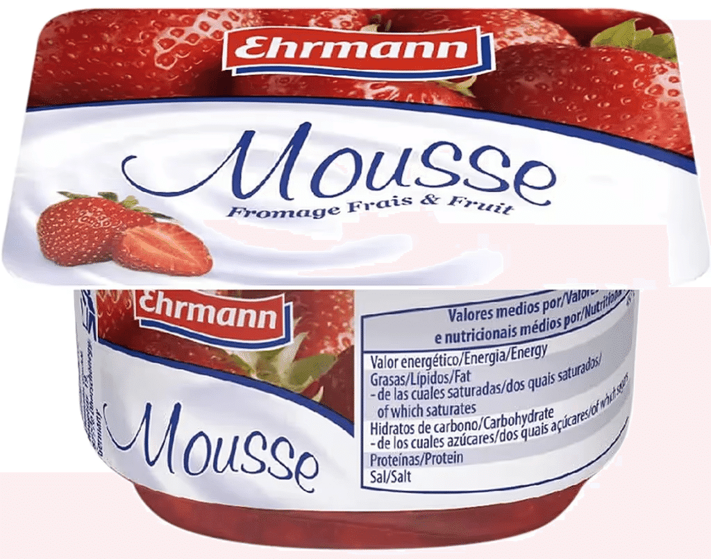 Mousse Queijo Fresco Varios Sabores Sd 125 G - EHRMANN