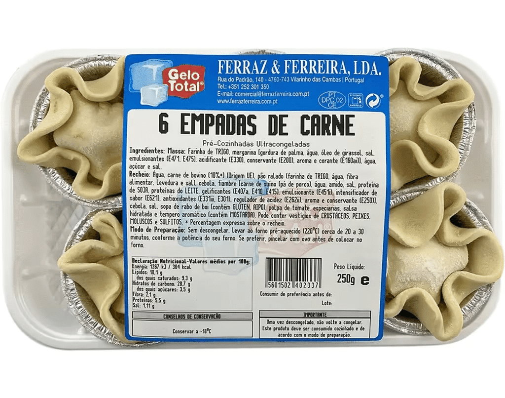 Empadas De Carne Sd 6 Un 250 G - GELO TOTAL