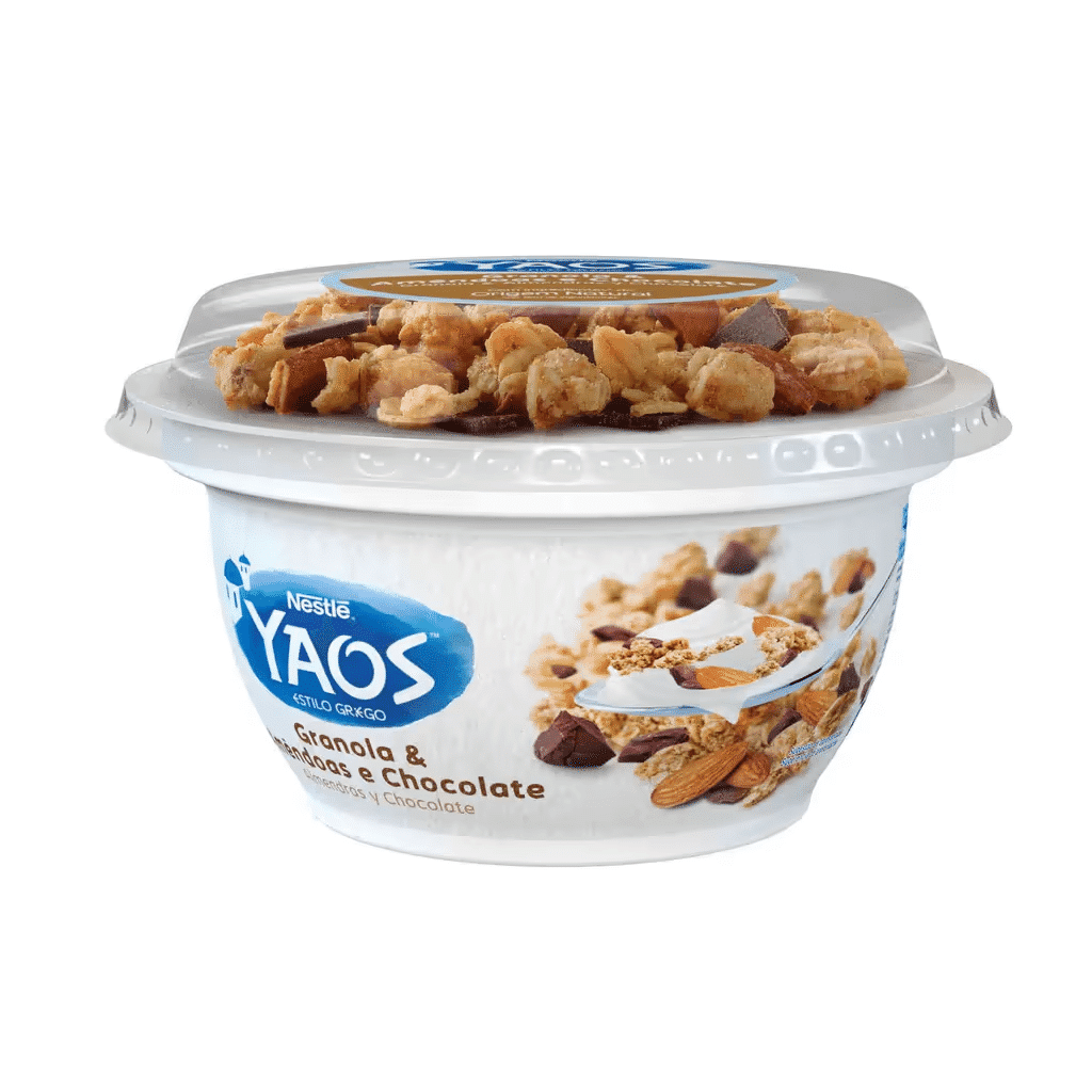 Iogurte Grego Natural Granola, Amêndoas e Chocolate - YAOS