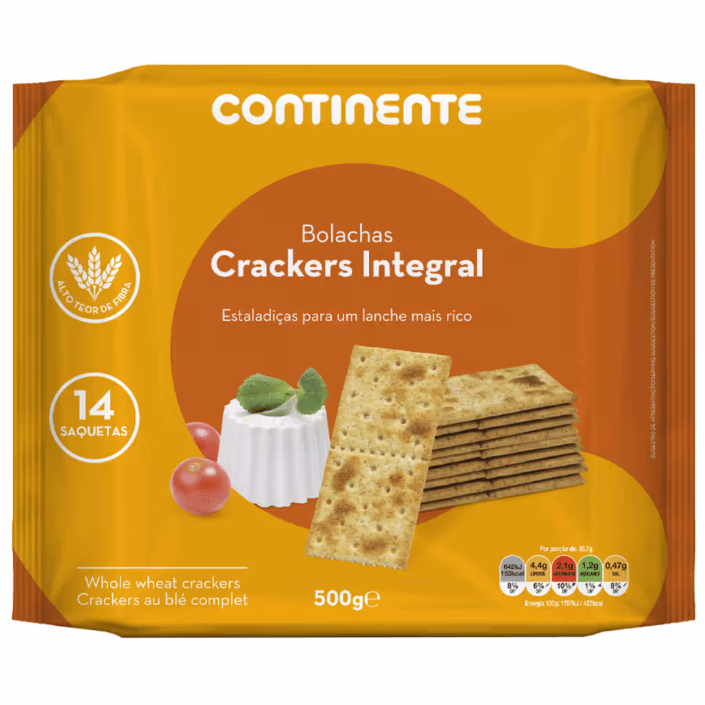 Bolachas Crackers Integrais - CONTINENTE