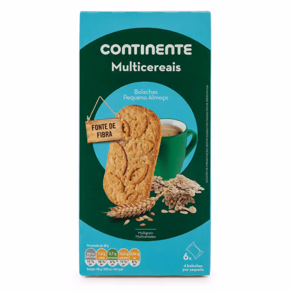 Bolachas Pequeno Almoço Multicereais - CONTINENTE