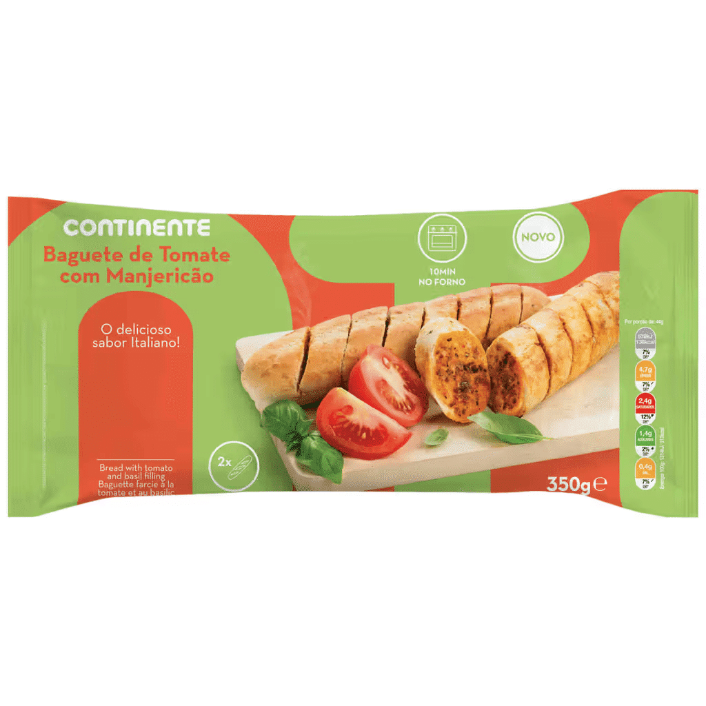 Baguete de Tomate com Manjericão - CONTINENTE