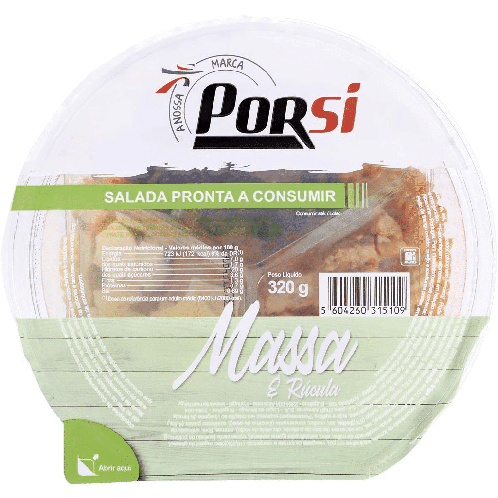 Salada Pronta a Consumir Massa e Rúcula - PORSI
