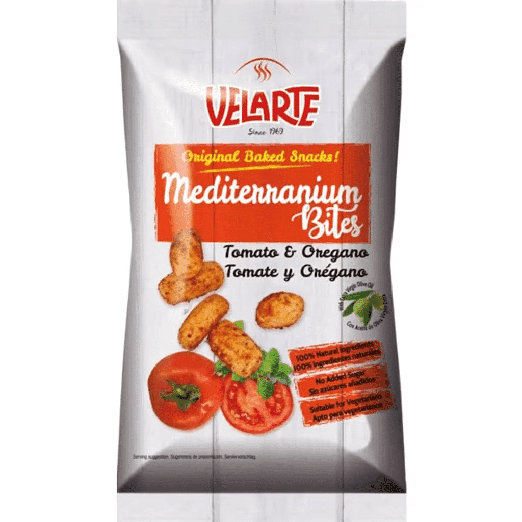 Snack de Tomate e Oregãos embalagem 80 g - VELARTE MEDITERRANIUM BITES