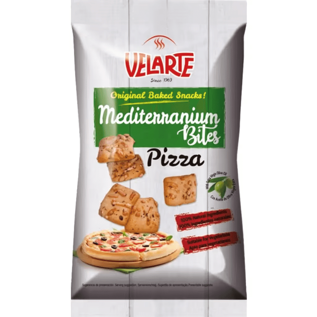 Snack de Pizza embalagem 80 g - VELARTE MEDITERRANIUM BITES