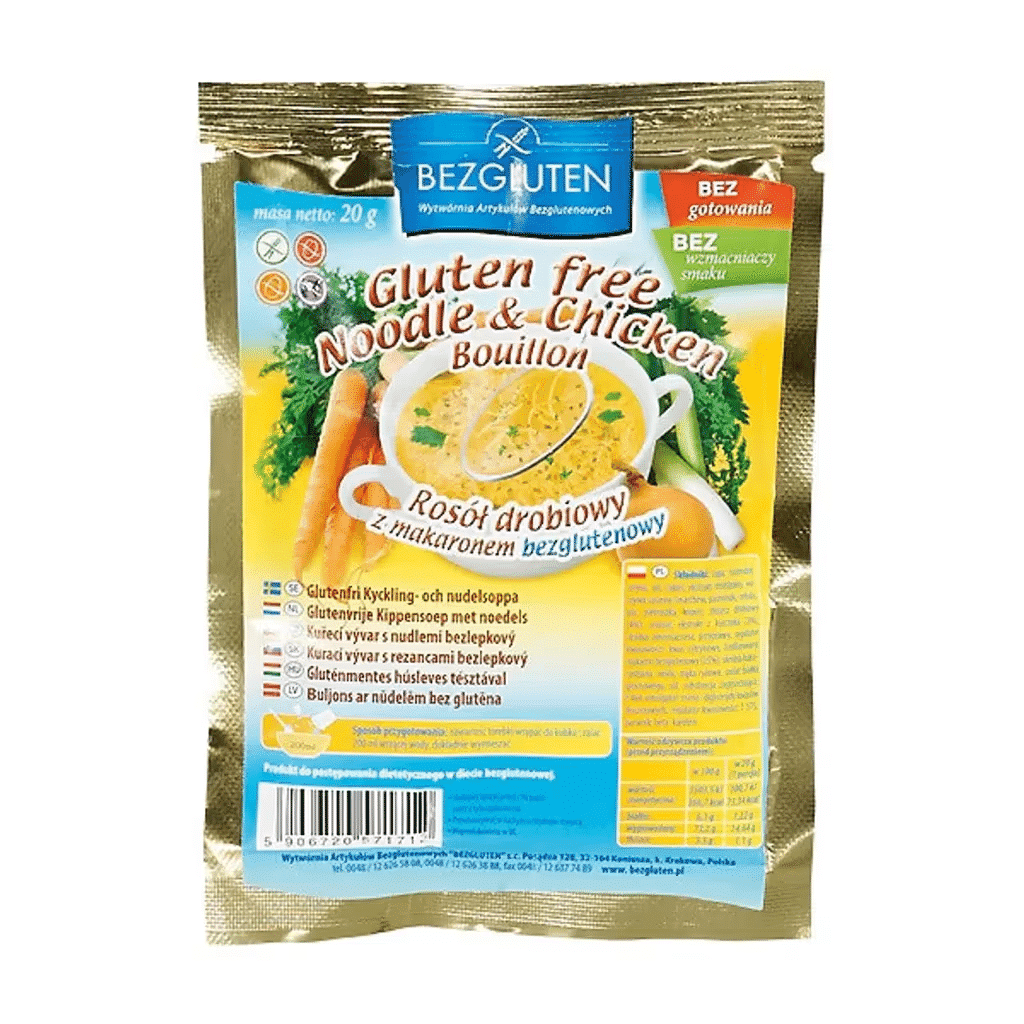 Canja de Galinha sem Glúten embalagem 22 g - BEZGLUTEN