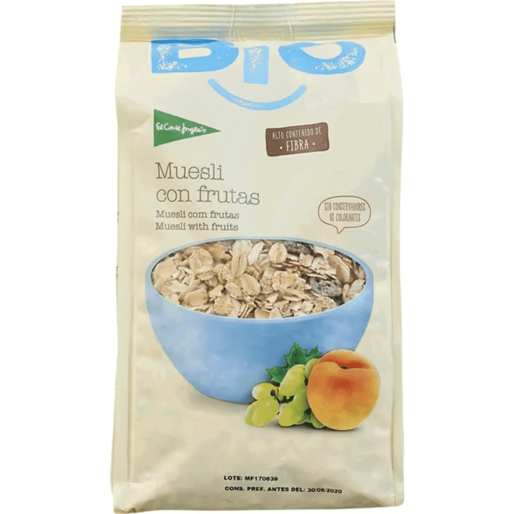 Muesli com Frutas Biológico embalagem 500 g - EL CORTE INGLÉS BIO