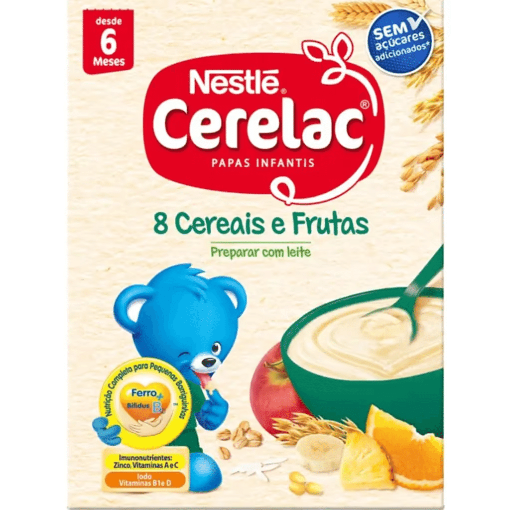 Papa Infantil 8 Cereais e Frutas Desde os 6 Meses embalagem 250 g - NESTLÉ CERELAC