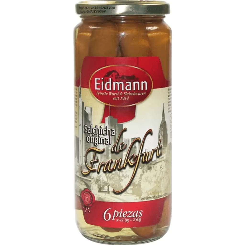 Salsichas Frankfurt frasco 250 g - EIDMANN