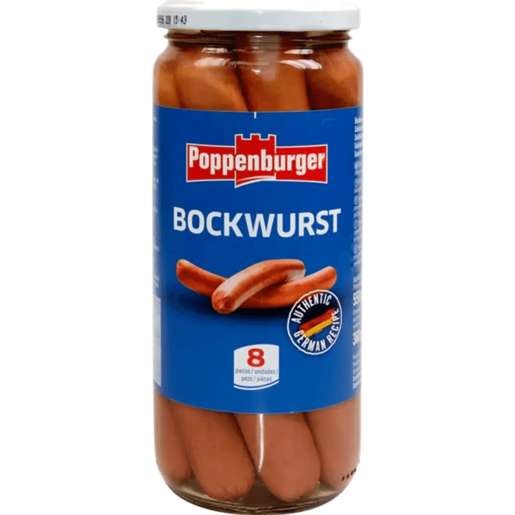 Salsichas Bockwurst frasco 360 g - POPPENBURGER