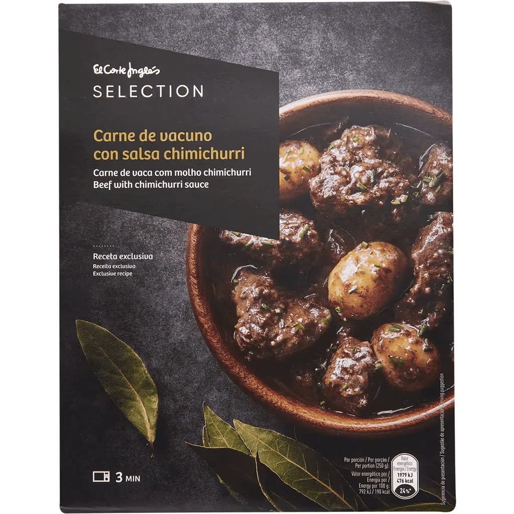 Carne de Vaca com Molho Chimichurri embalagem 250 g - EL CORTE INGLÉS SELECTION