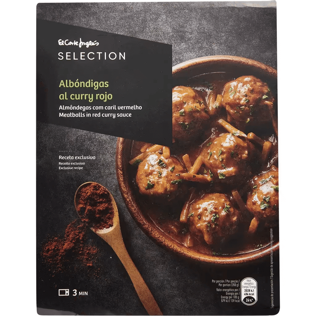 Almôndegas com Caril Vermelho embalagem 350 g - EL CORTE INGLÉS SELECTION