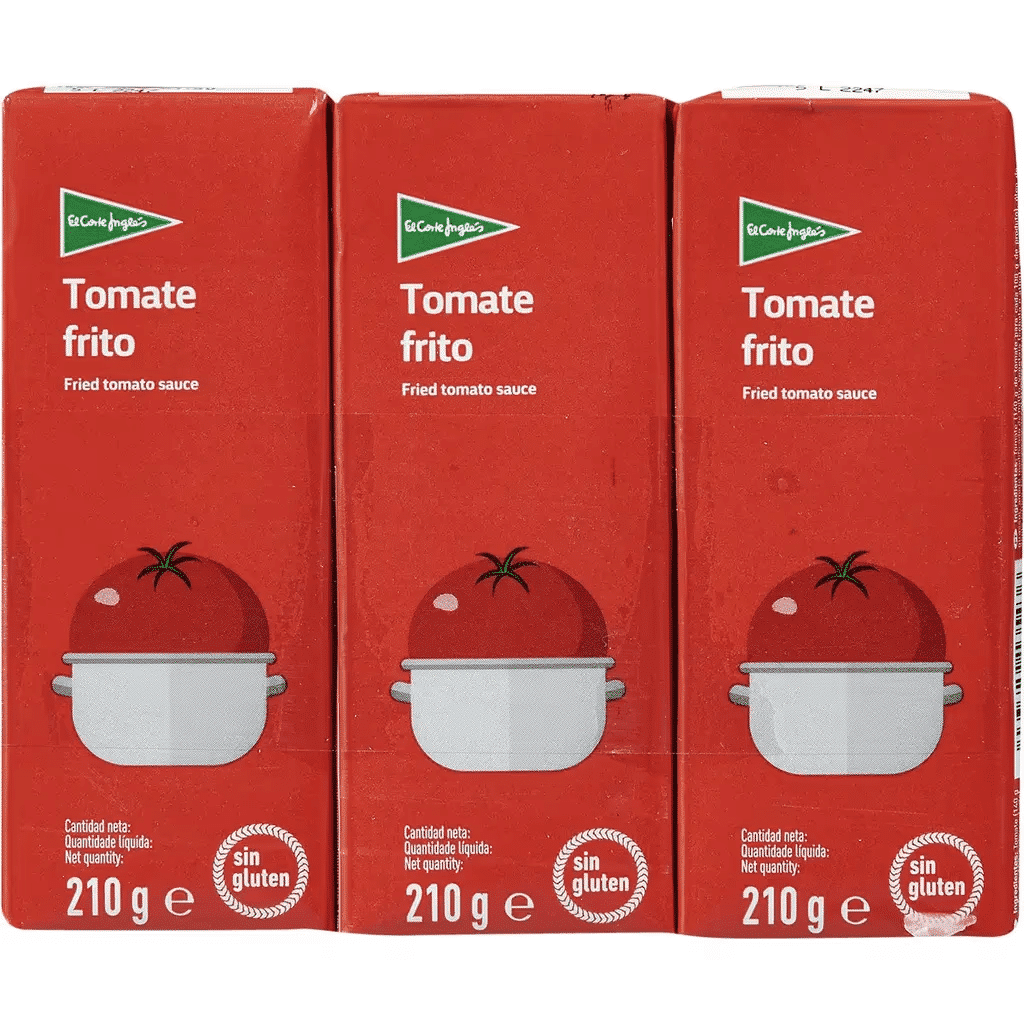 Tomate Frito Pack 3 embalagem 210 g - EL CORTE INGLÉS