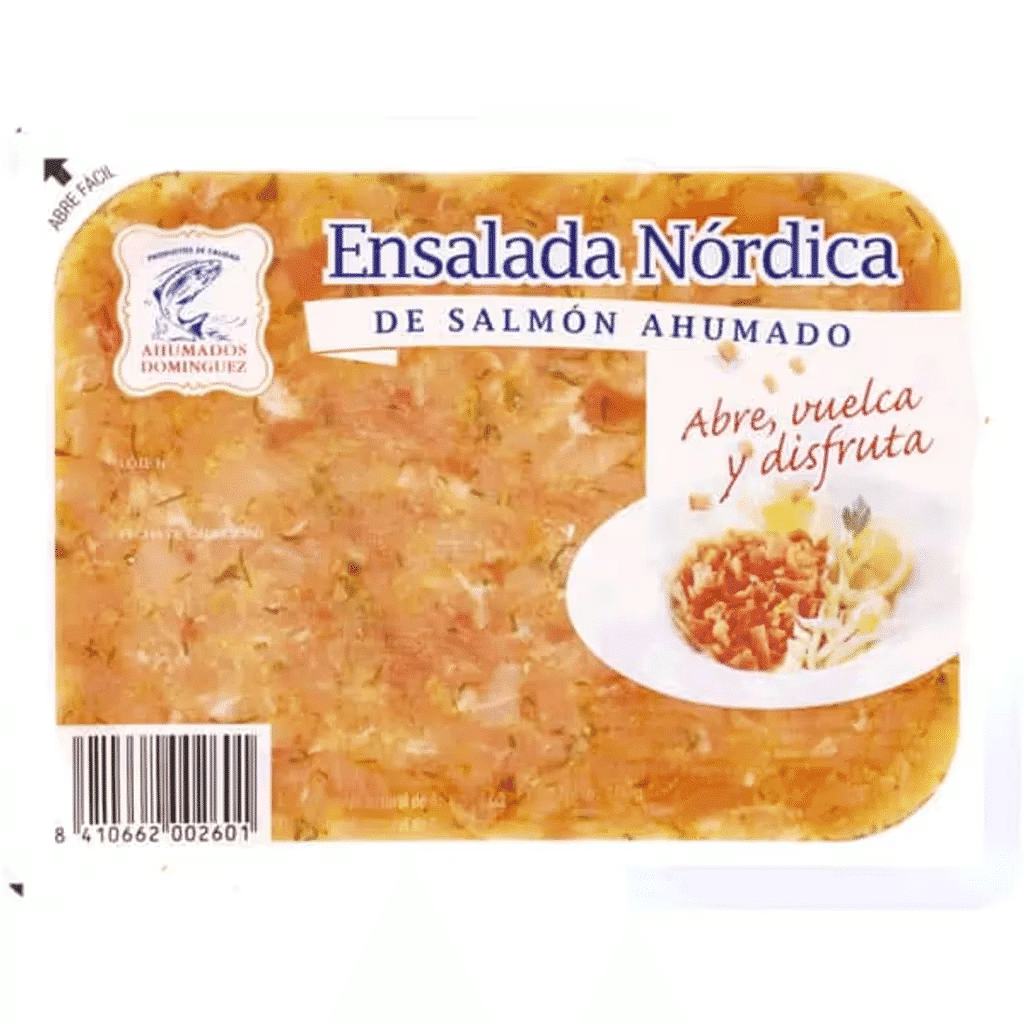 Salmão Fumado Salada Nórdica embalagem 100 g - AHUMADOS DOMINGUEZ