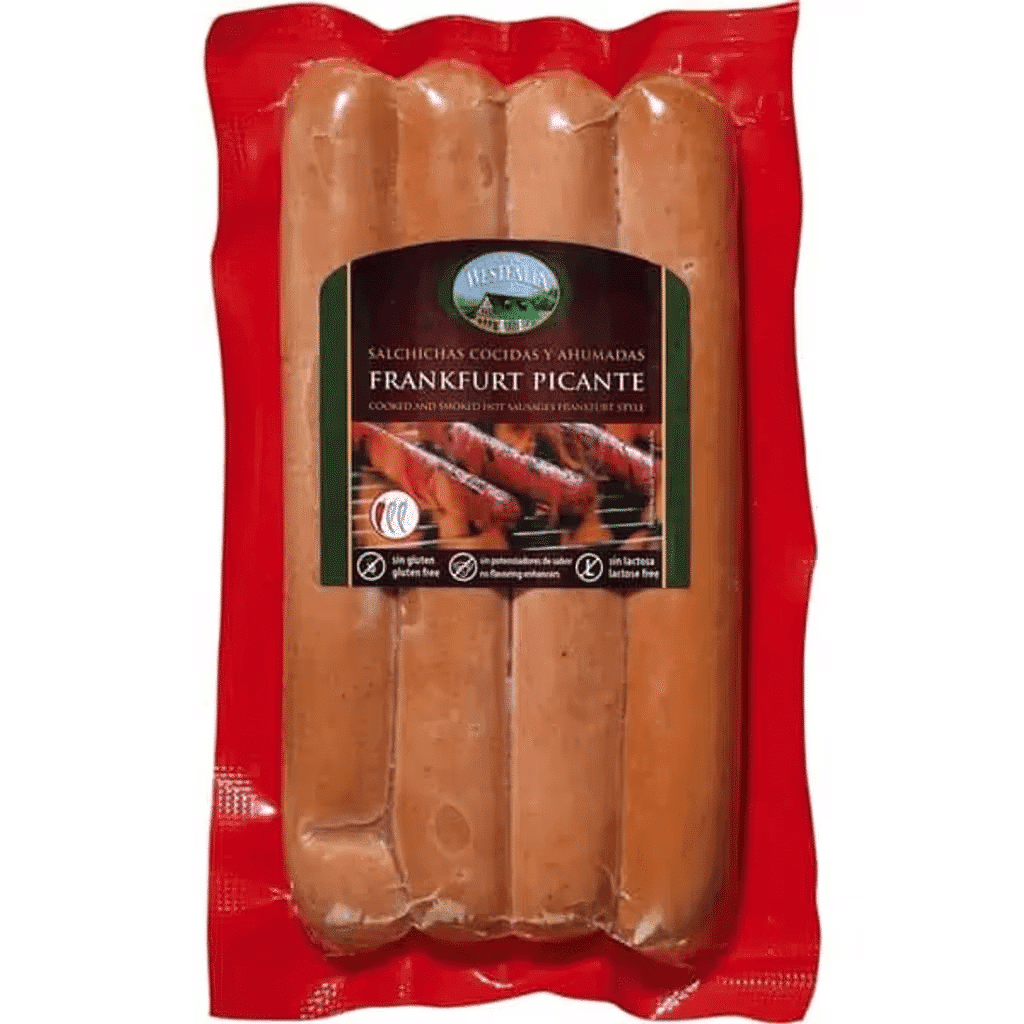 Salsichas Frankfurt Picantes embalagem 270 g - WESTFALIA