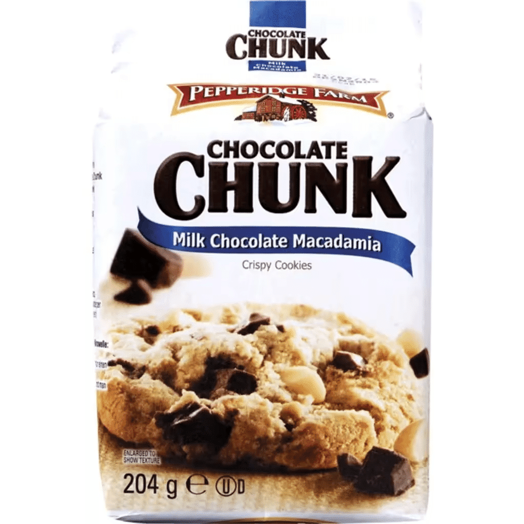 Cookies com Pepitas de Chocolate de Leite Macadamina embalagem 206 g - PEPPERIDGE FARM