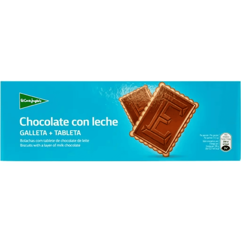 Bolachas Cobertas com Chocolate de Leite embalagem 150 g - EL CORTE INGLÉS