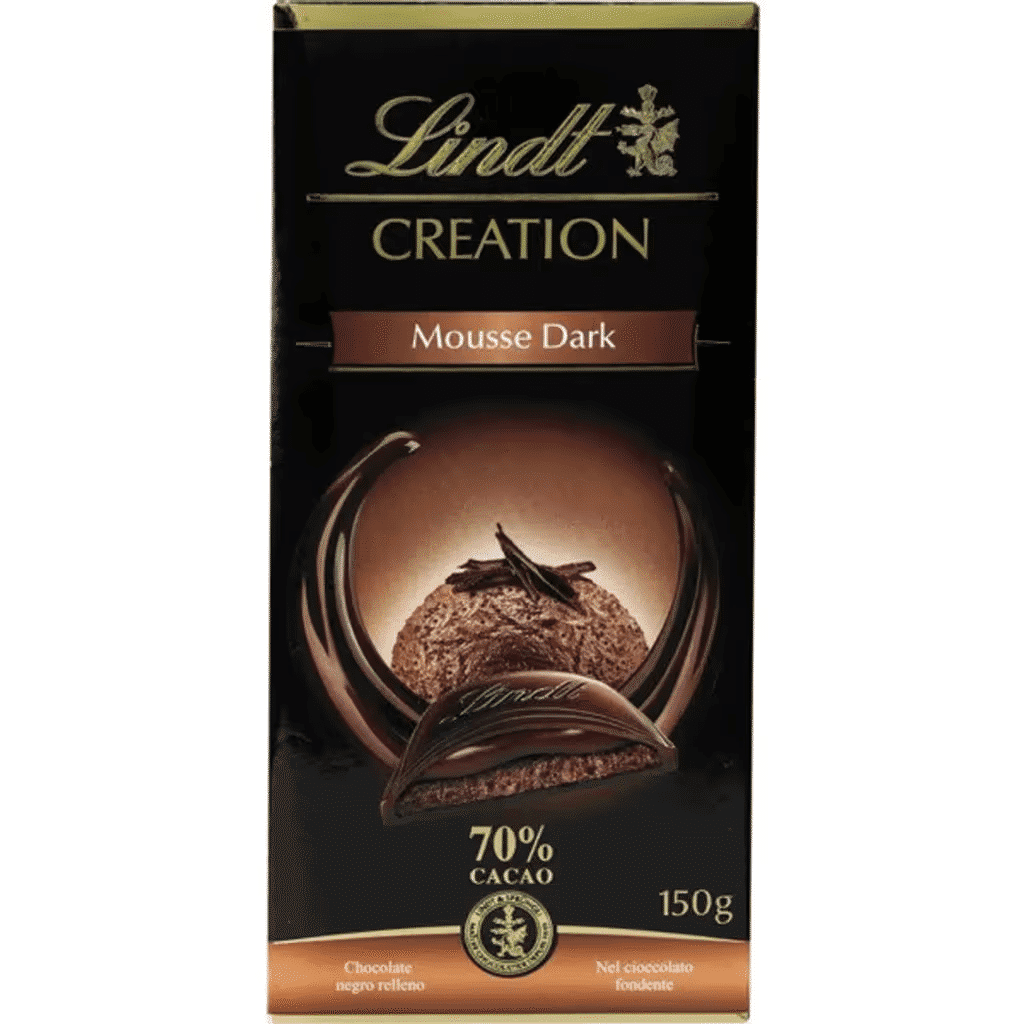 Chocolate Preto com Recheio de Mousse 70% de Cacau embalagem 150 g - LINDT CREATION
