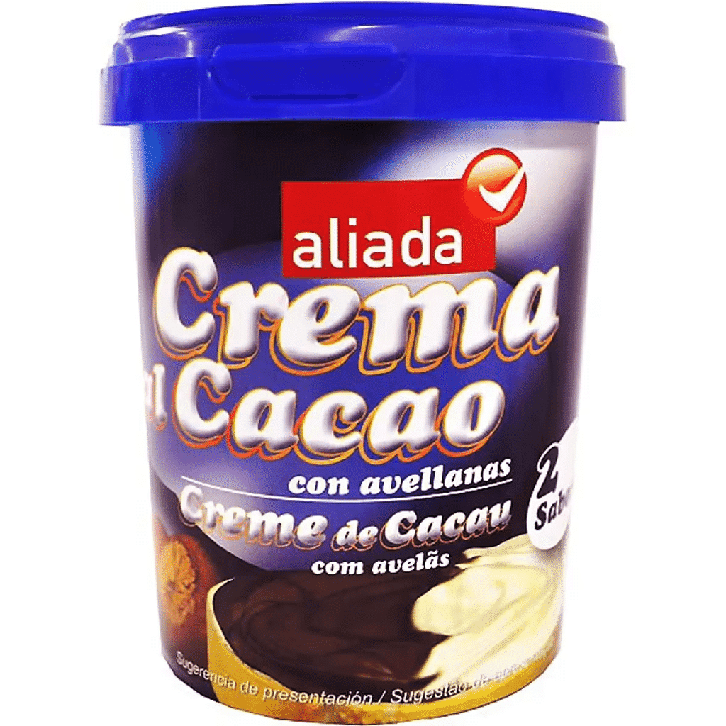 Creme para Barrar de Cacau com Avelãs 2 Sabores embalagem 500 g - ALIADA
