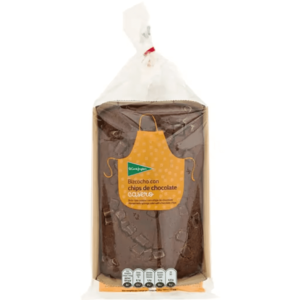 Bolo Tipo Caseiro com Pepitas de Chocolate embalagem 240 g - EL CORTE INGLÉS