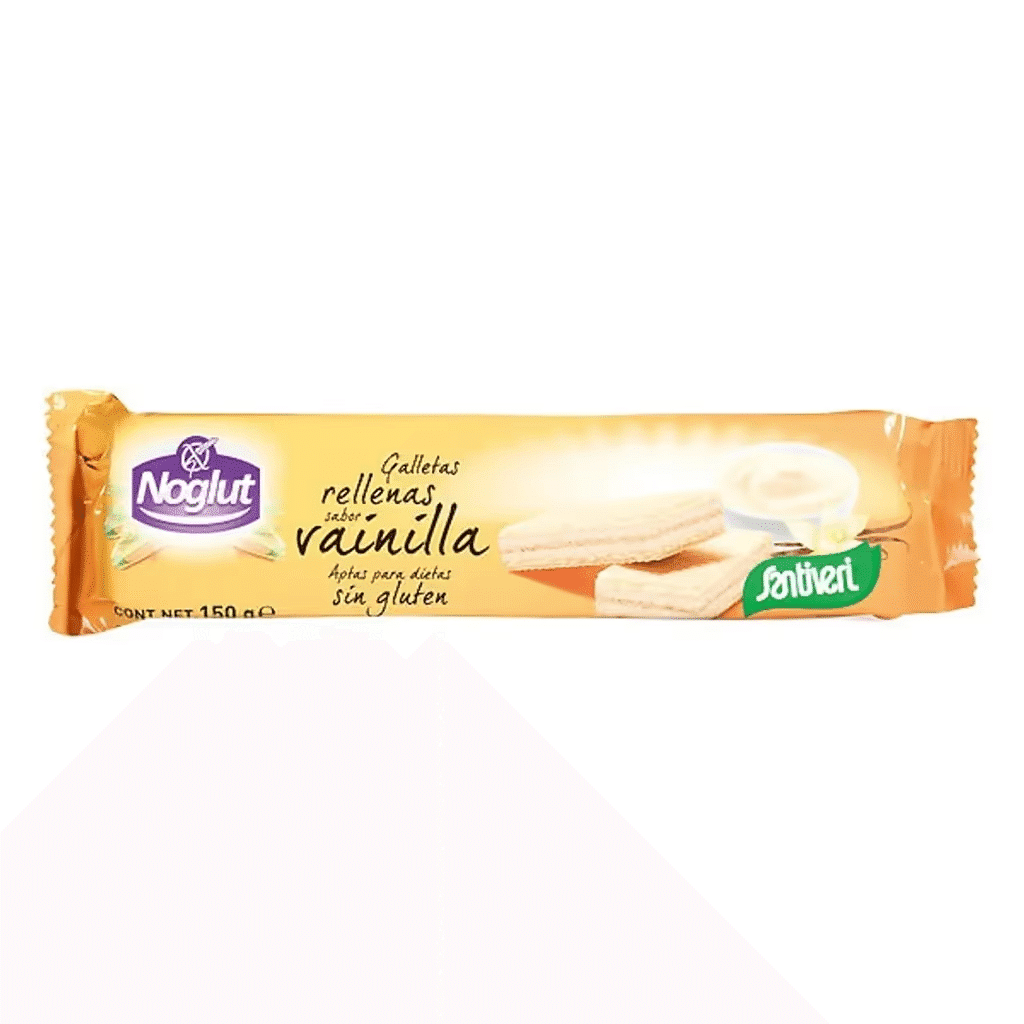 Wafers de Baunilha sem Glúten embalagem 150 g - NOGLUT SANTIVERI