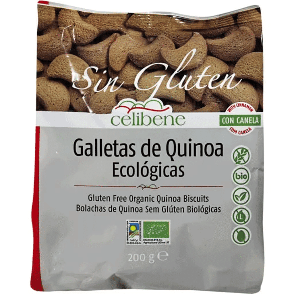 Bolachas de Quinoa Biológicas embalagem 200 g - CELIBENE