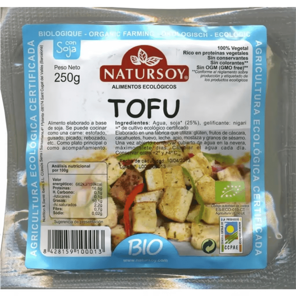 Tofu Fresco Biológico embalagem 250 g - NATURSOY