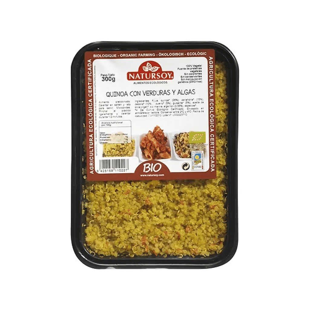 Quinoa com Verduras e Algas Biológica embalagem 300 g - NATURSOY