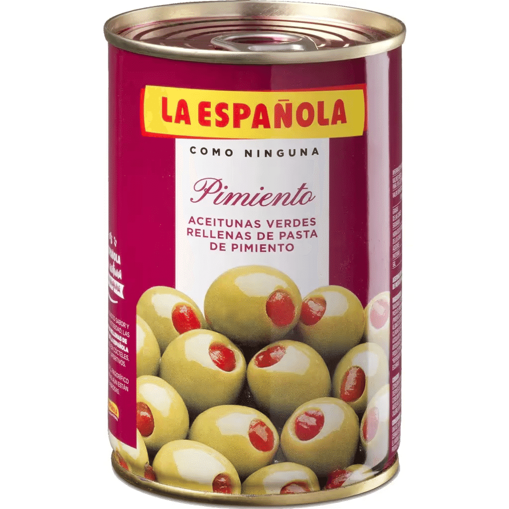 Azeitonas Verdes Recheadas com Pimento lata 300 g - LA ESPAÑOLA