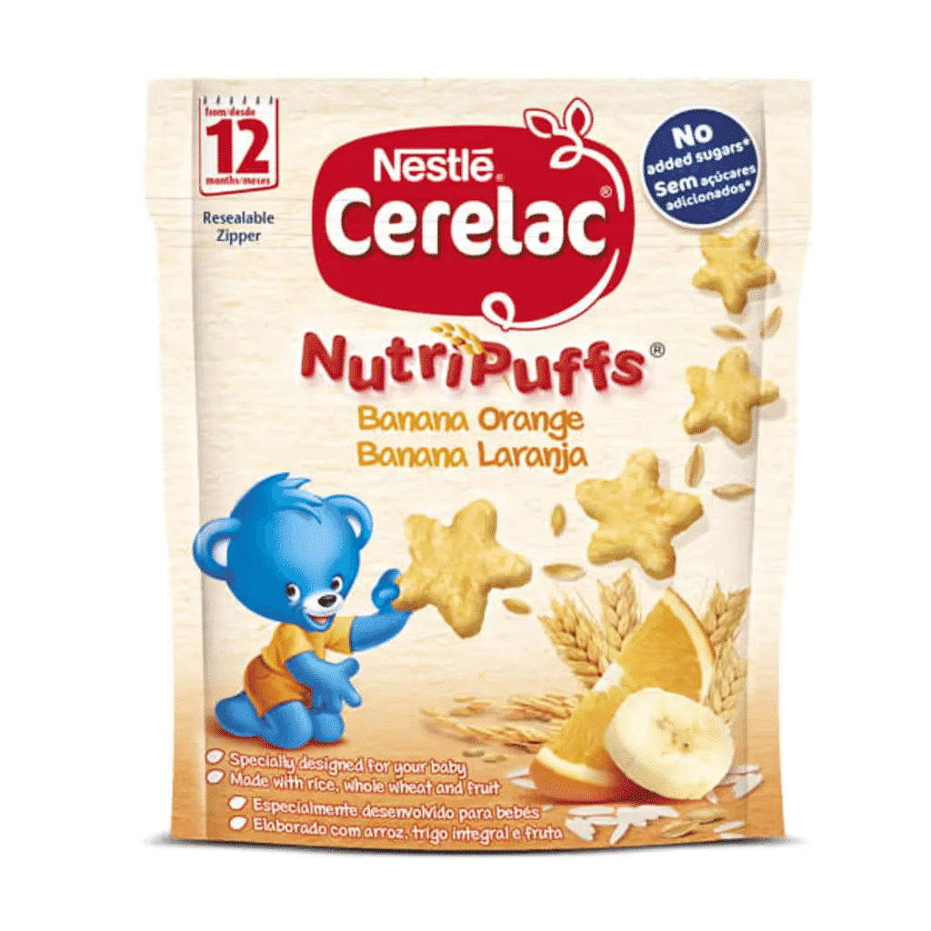Nutripuffs Snack Infantil Banana Laranja +12 Meses - CERELAC