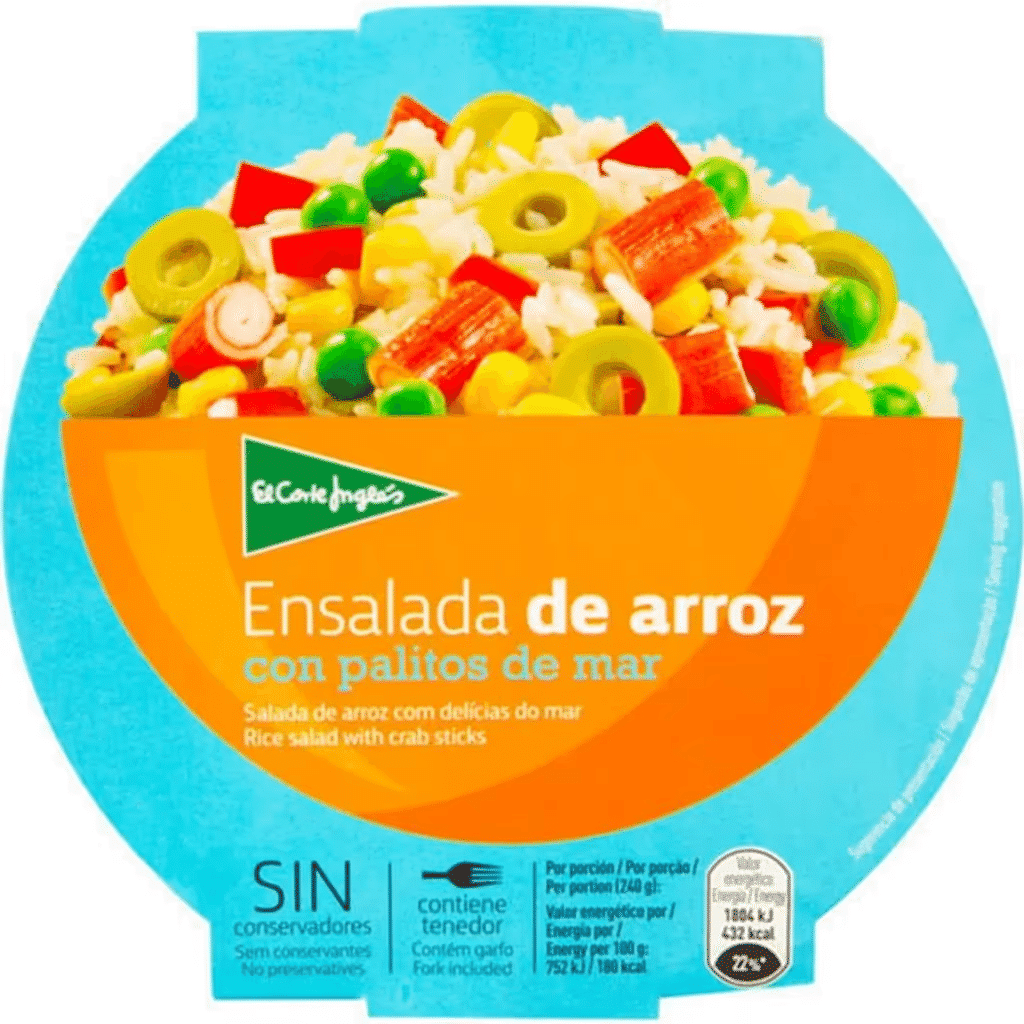Salada de Arroz com Delícias do Mar embalagem 240 g - EL CORTE INGLÉS
