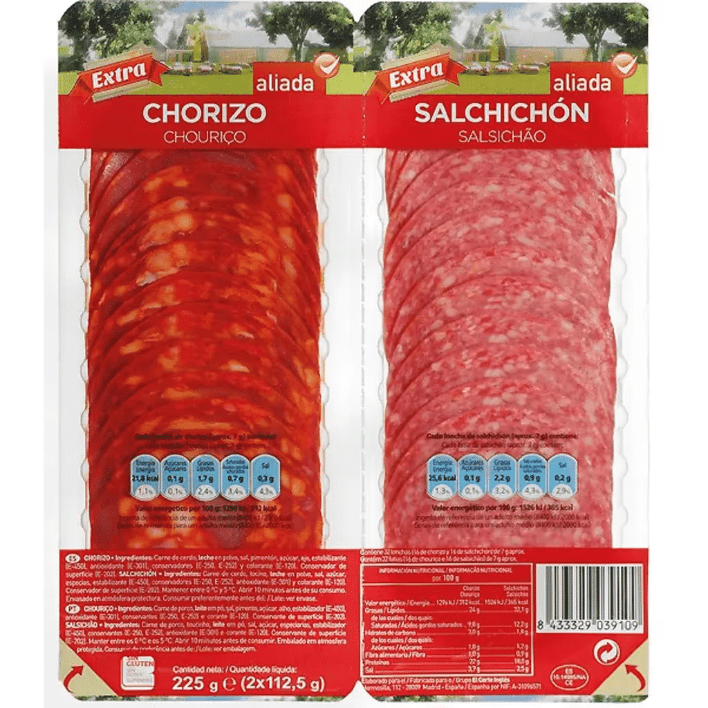 Chouriço e Salsichão Pack 2 embalagem 225 g - ALIADA