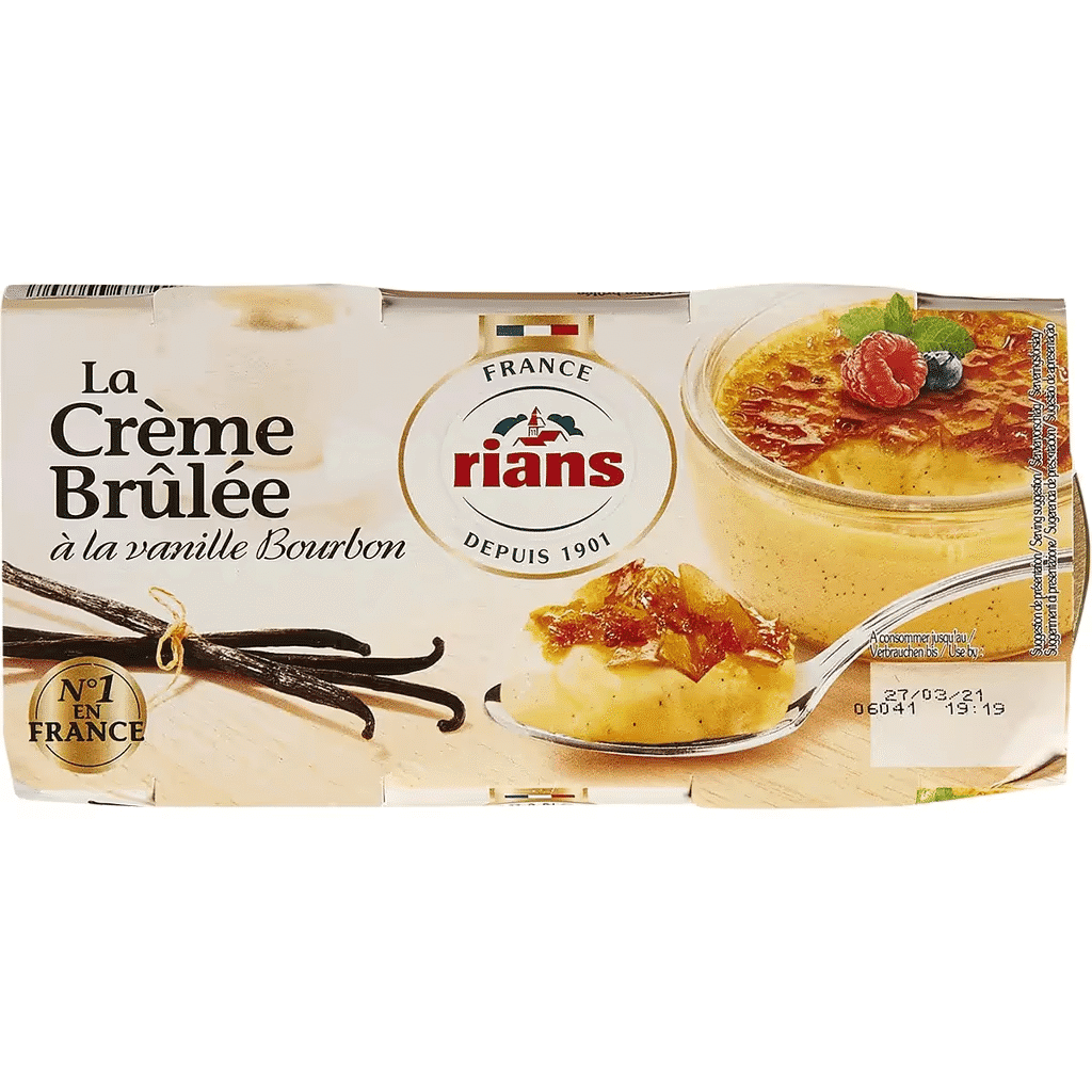 Creme Brûlée de Baunilha Pack 2 embalagem 100 g - RIANS