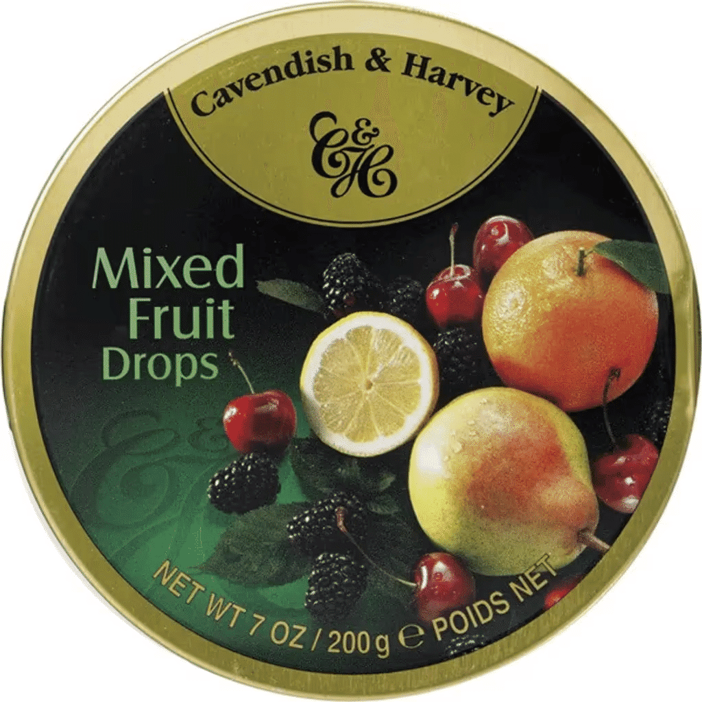 Rebuçados de Tutti-frutti lata 200 g - CAVENDISH & HARVEY