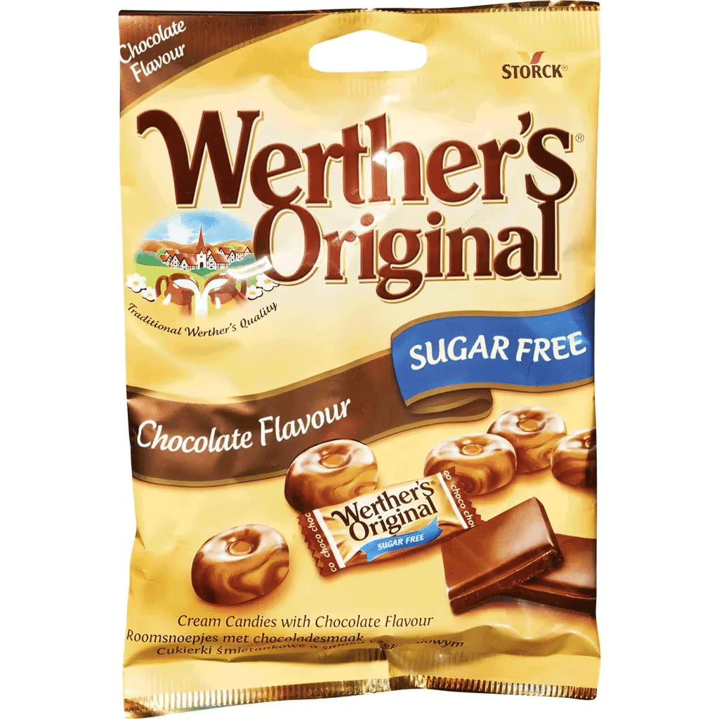 Caramelos com Sabor a Chocolate sem Açúcar embalagem 60 g - WERTHER'S ORIGINAL