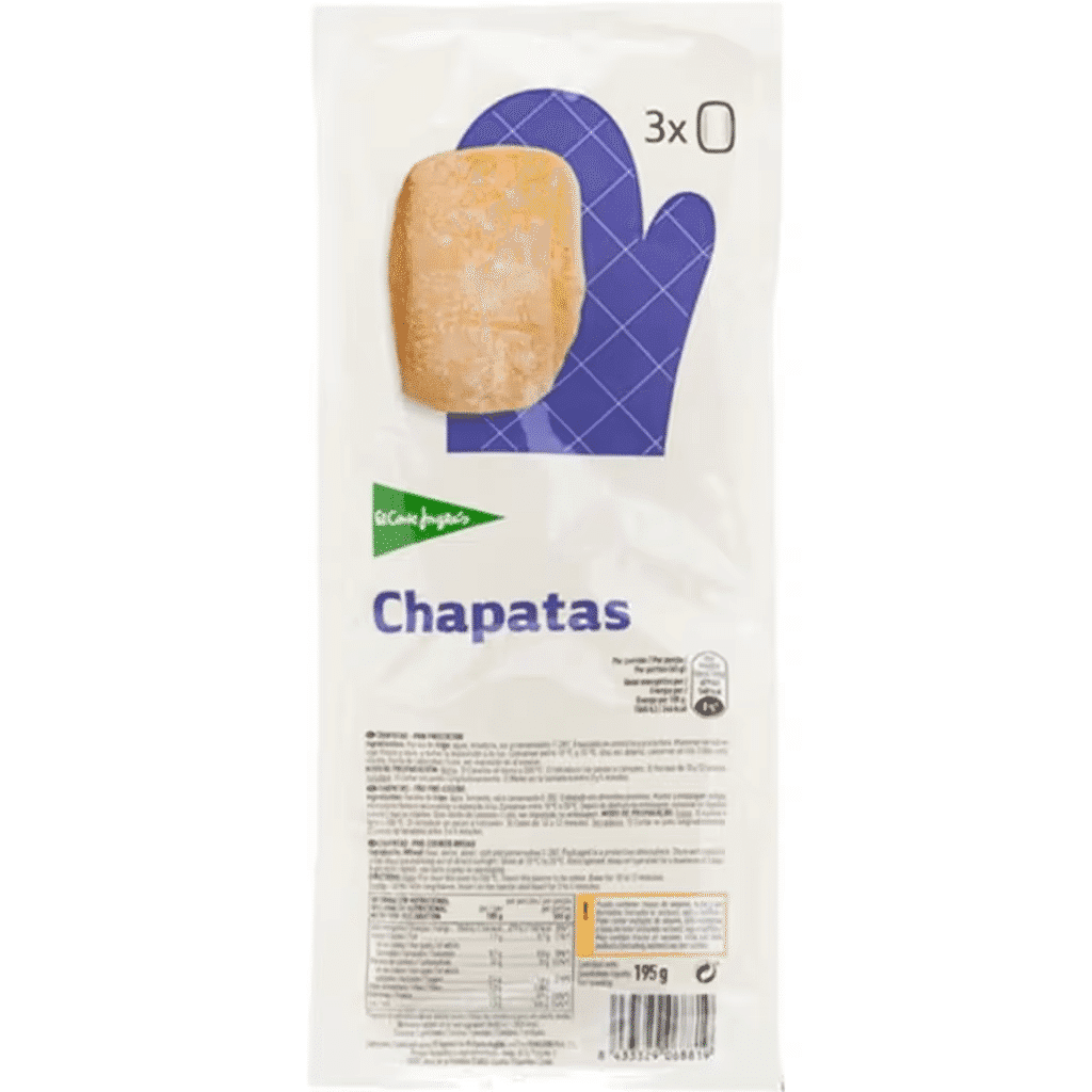 Chapatas 3 Unidades embalagem 195 g - EL CORTE INGLÉS