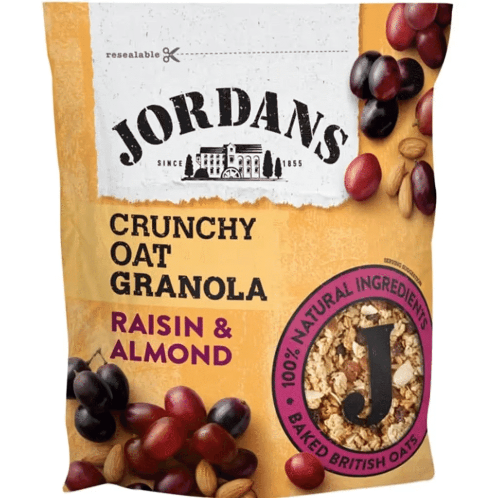 Granola Crunchy com Uva e Amêndoa embalagem 750 g - JORDANS