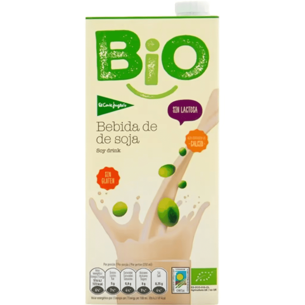 Bebida de Soja sem Lactose e sem Glúten Biológica embalagem 1 L - EL CORTE INGLÉS BIO