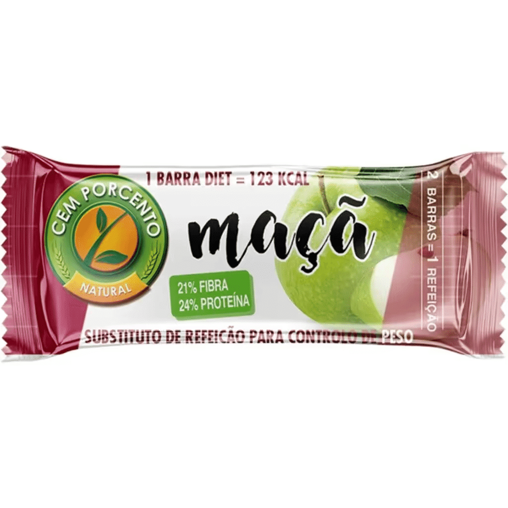 Barrita de Maçã embalagem 44 g - CEM PORCENTO