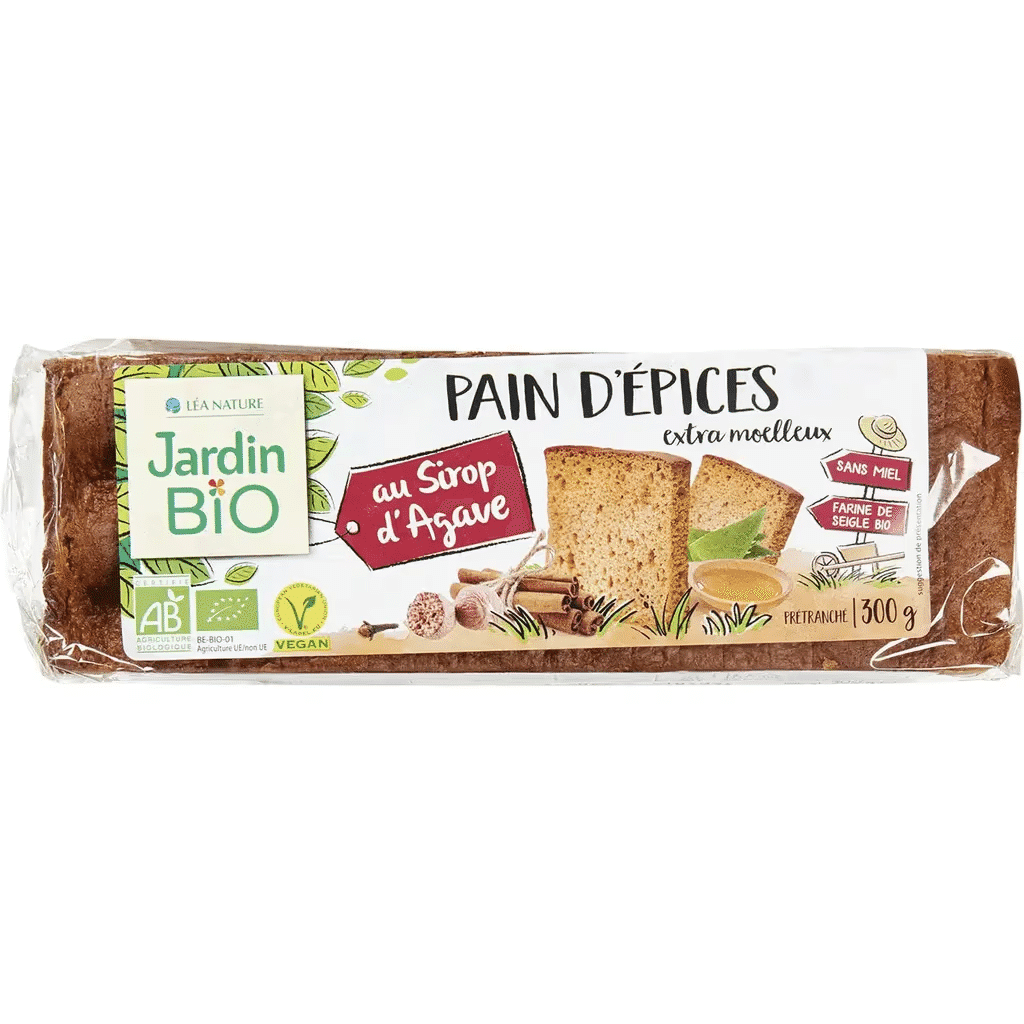 Pão de Especiarias com Xarope de Agave embalagem 300 g - JARDIN BIO