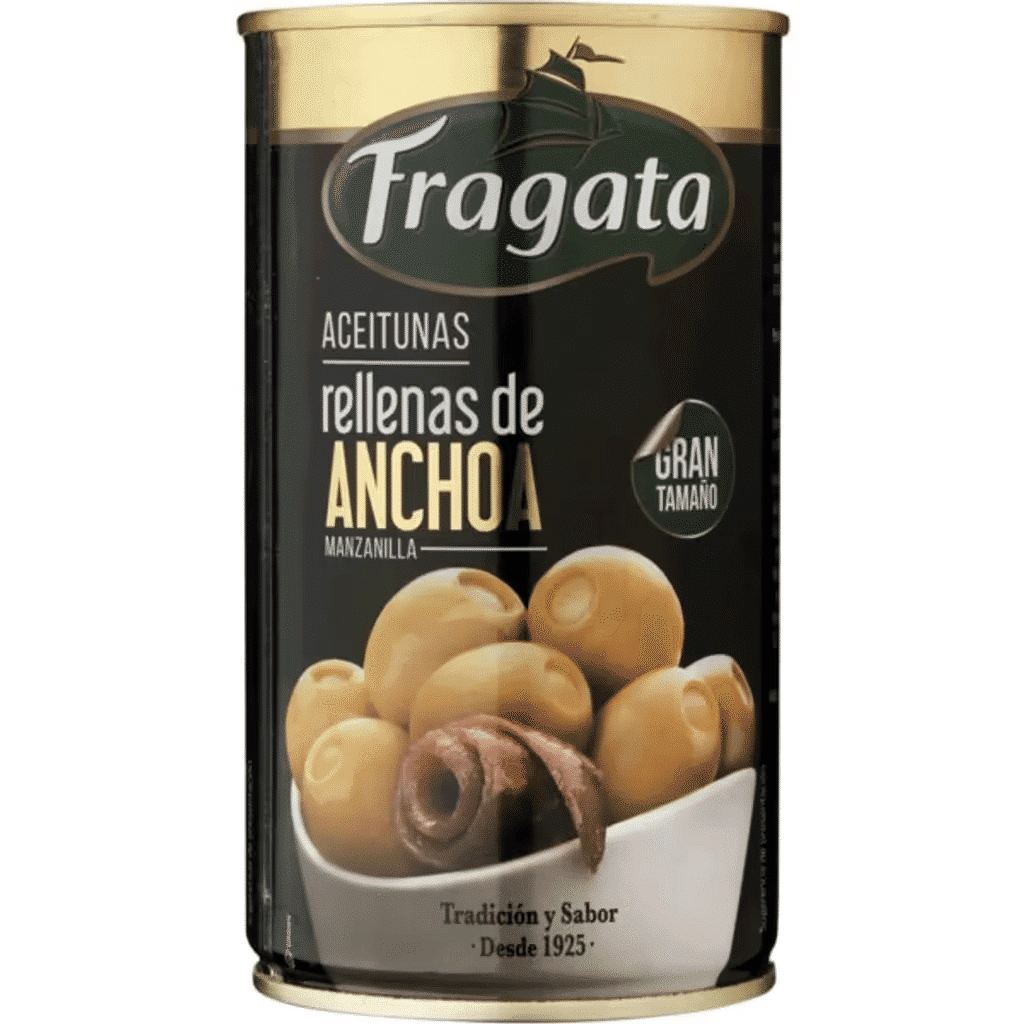 Azeitonas Verdes Recheadas com Anchova lata 150 g - FRAGATA