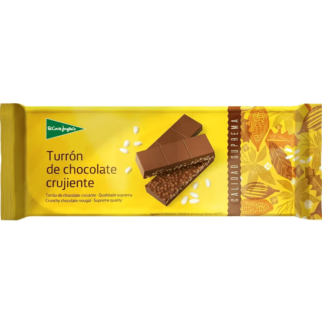 Torrão de Chocolate Crocante embalagem 250 g - EL CORTE INGLÉS