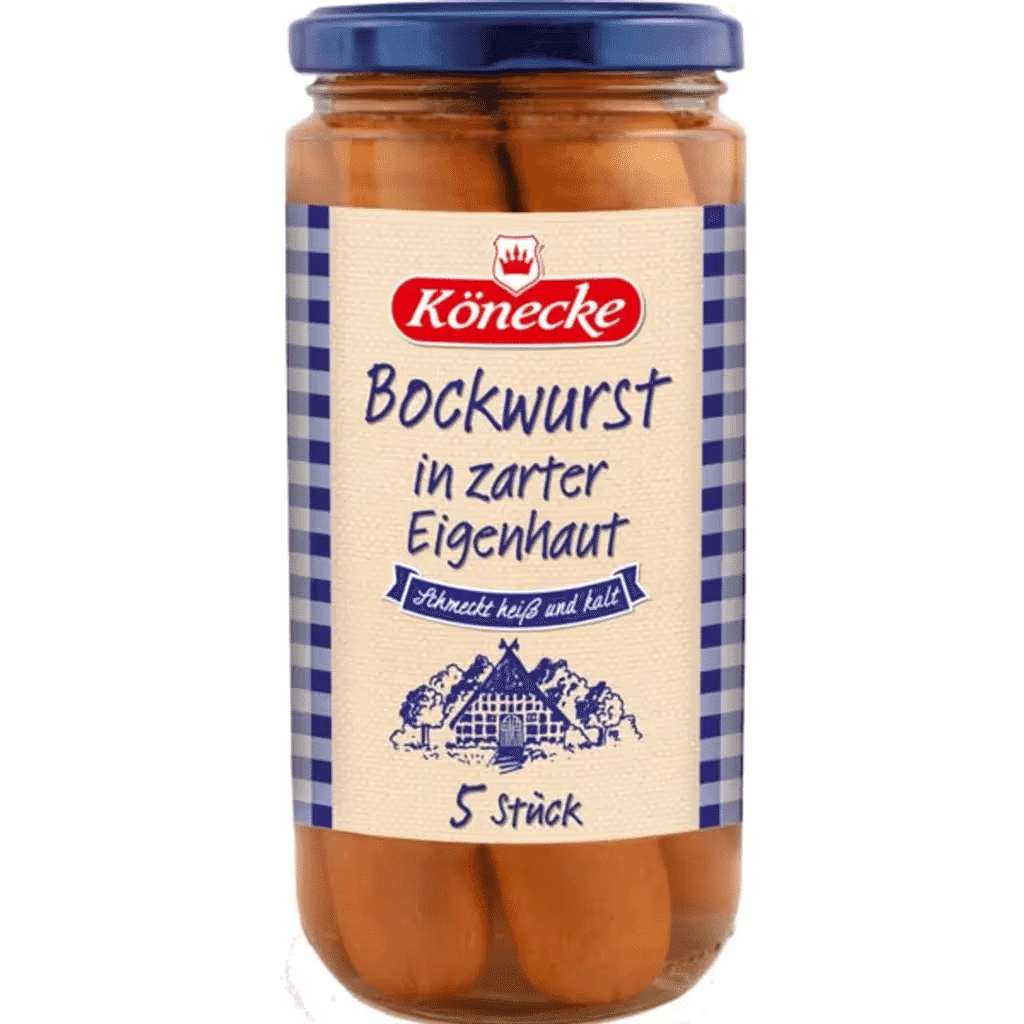 Salsichas Bockwurst frasco 380 g - KONECKE